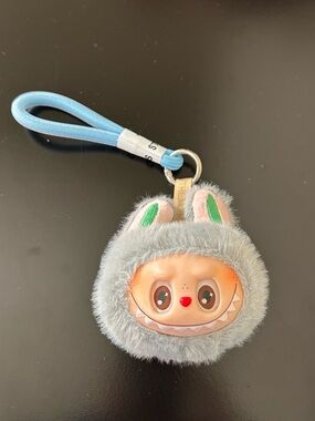 1 Labubu Little Monster Singing Light Up Bagcharm - Grey New